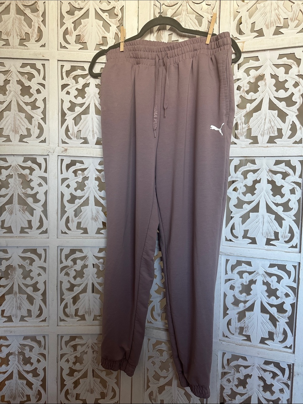 Puma Women’s Drawstring Jogger Pants in Mauve